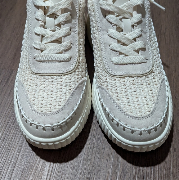 DREAM PAIRS NWOT PLATFORM FASHION SNEAKERS CHUNKY CASUAL SHOES SZ 7 IVORY - Picture 1 of 7